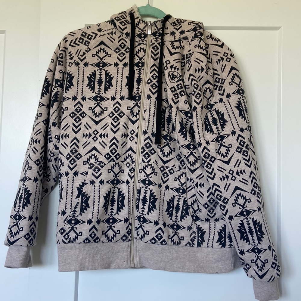 Ariat Black and Tan Patterned Hoodie